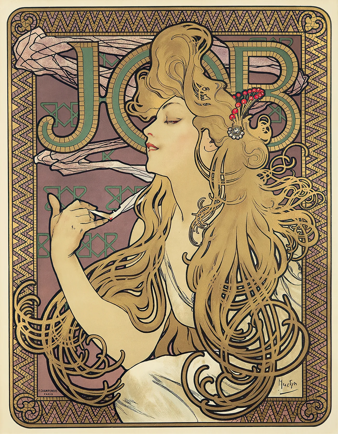 Job poster by Alphonse Mucha