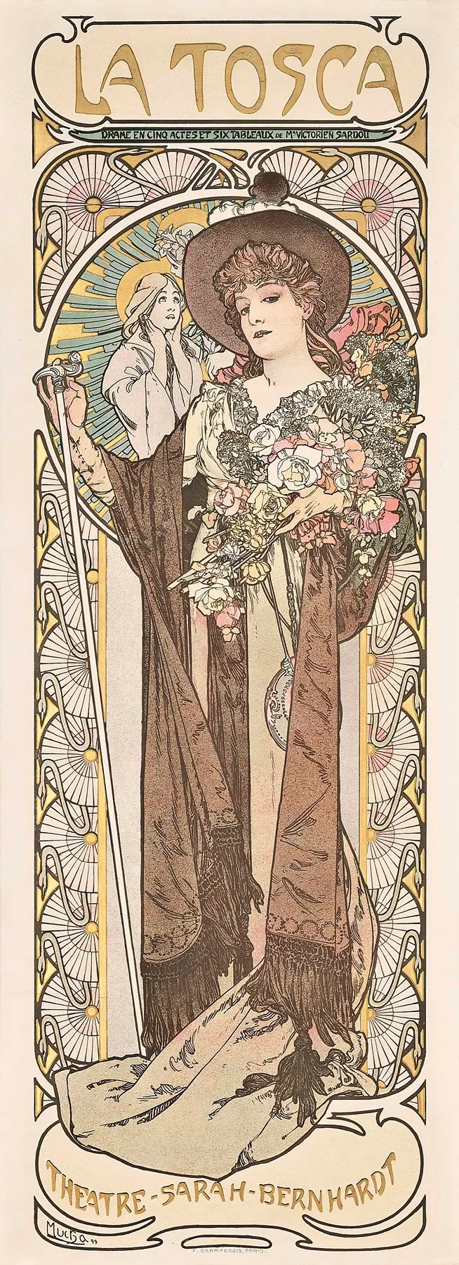 La Tosca poster by Alphonse Mucha