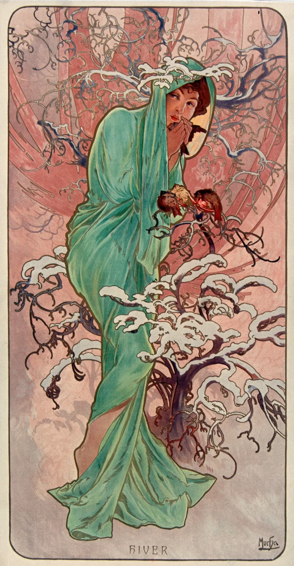 Les Saisons - hiver by Alphonse Mucha