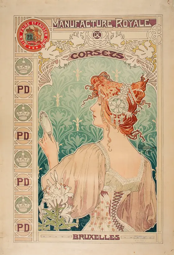 Manufacture Royale De Corsets poster by Alphonse Mucha