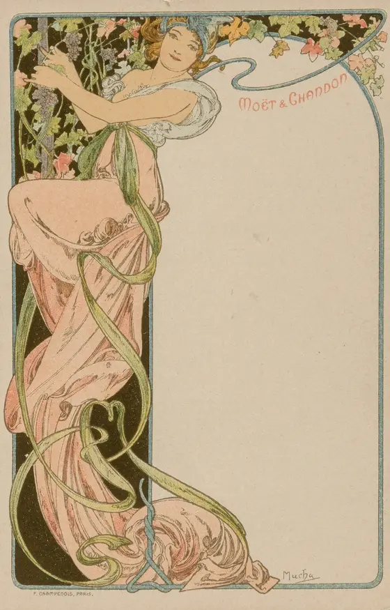 Menu Card by Alphonse Mucha
