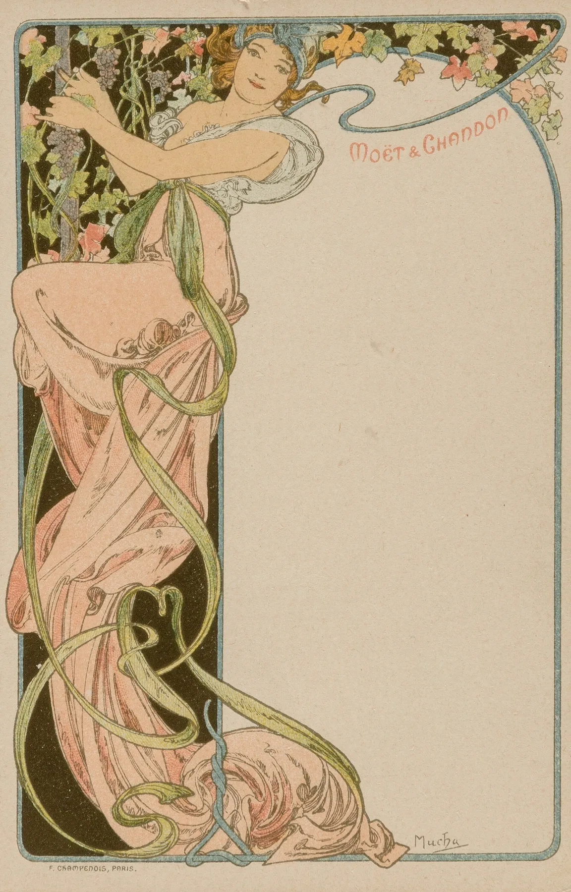 Menu Card by Alphonse Mucha