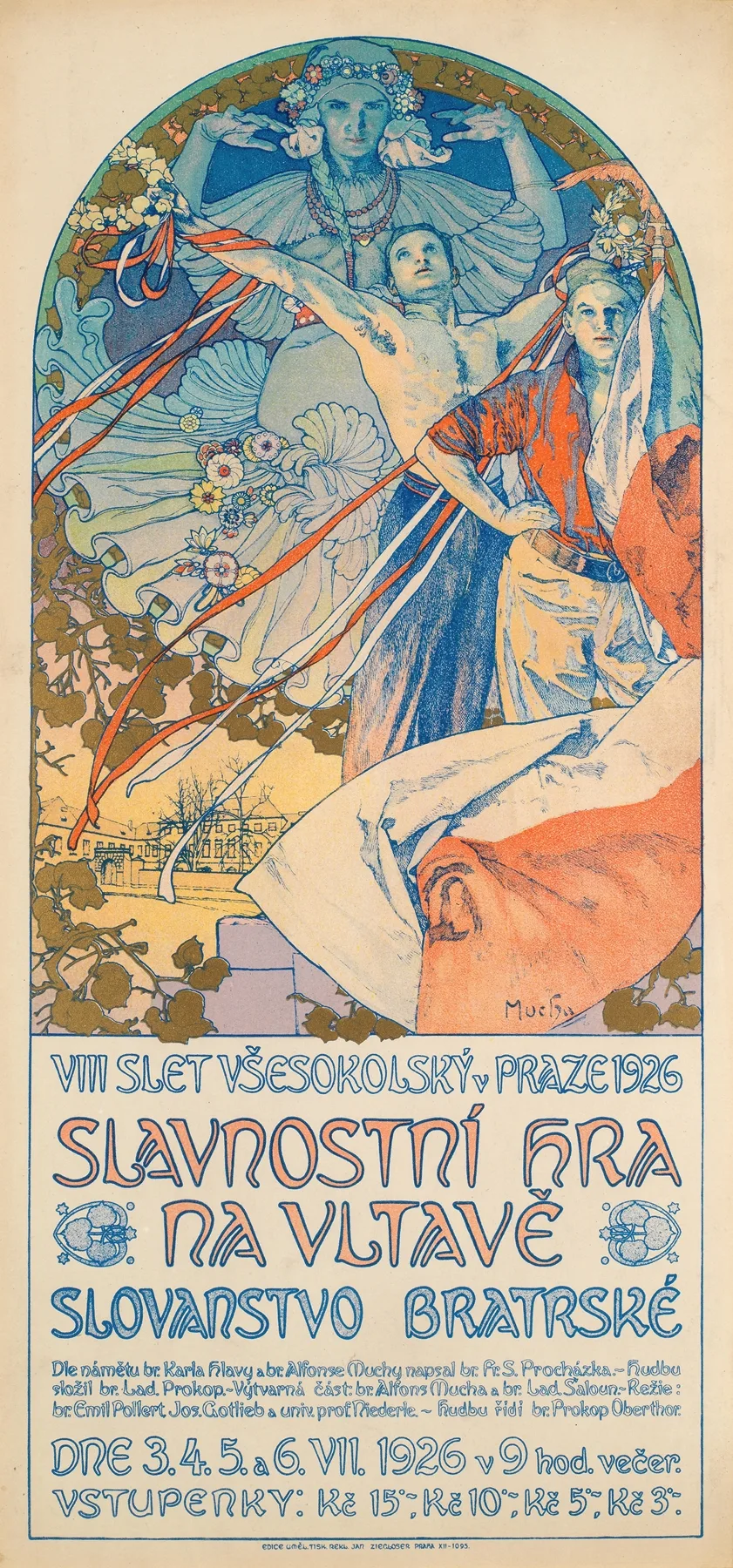 Poster for The Sokol Festival in Prague by Alphonse Mucha