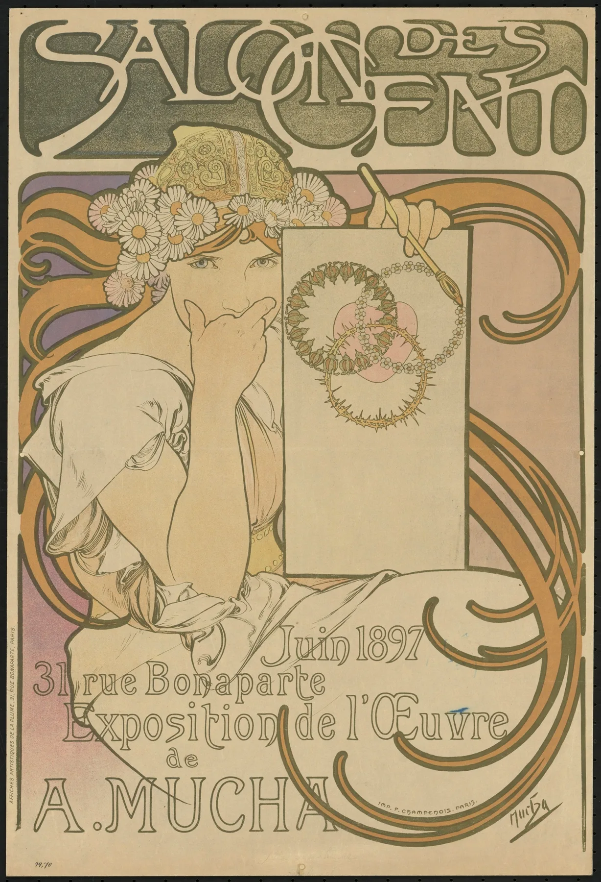 Salon des Cent. A. Mucha by Alphonse Mucha